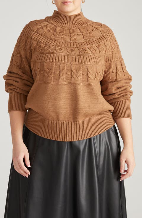Safiya Mock Neck Sweater (Plus)
