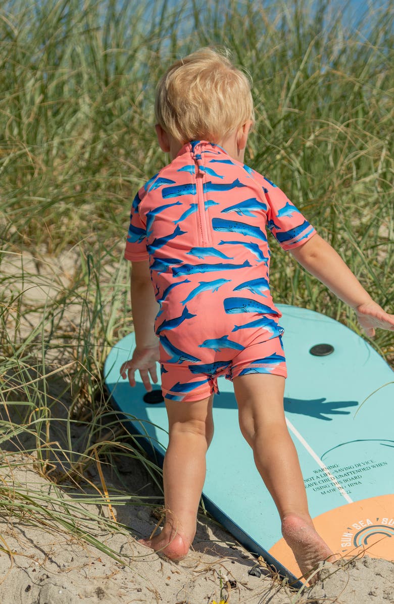 Snapper Rock Whale Tail One-Piece Rashguard Swimsuit, Alternate, color, 