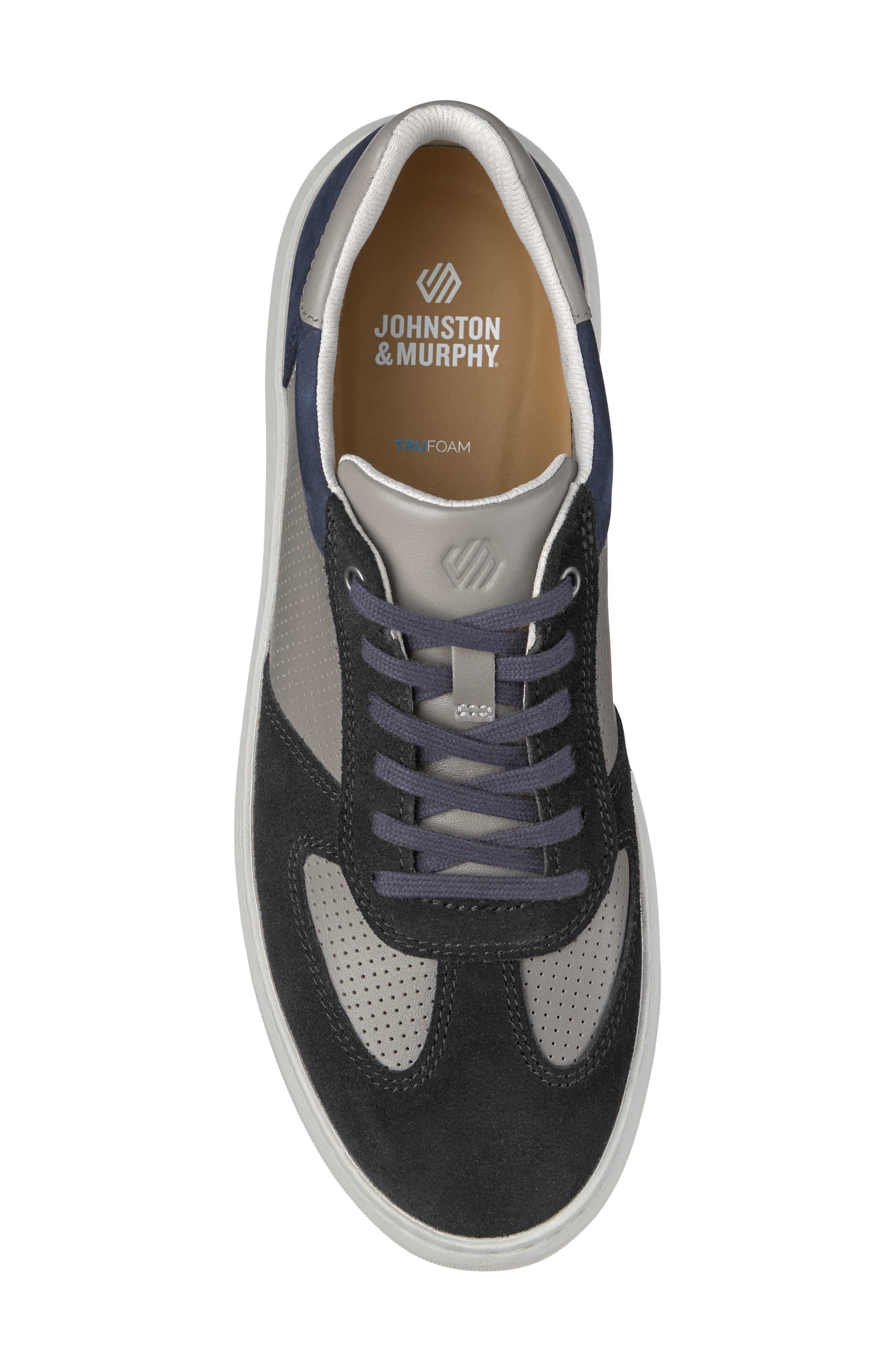 Anders T-Toe Sneaker, Alternate, color, BLACK SUEDE/ GRAY FULL GRAIN