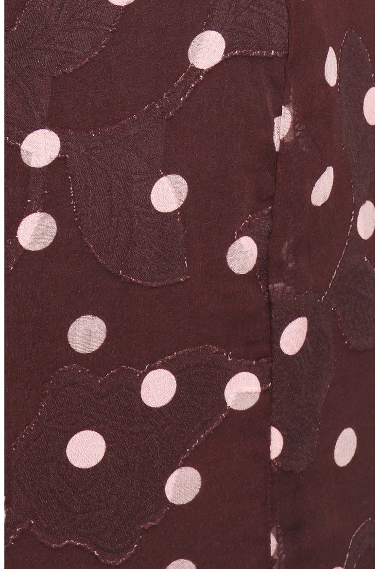 Delta Polka Dot Plunge Neck Maxi Dress, Alternate, color, PLUM POLKA DOT