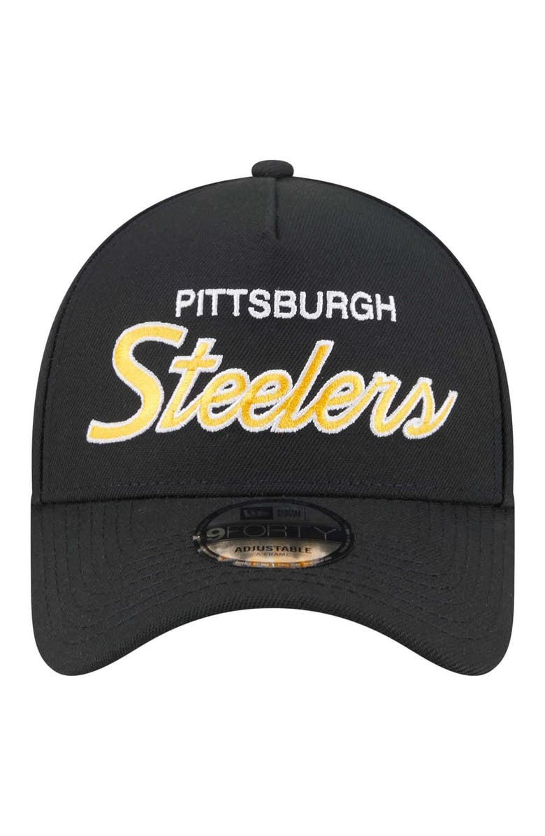 New Era Men's New Era Black Pittsburgh Steelers Smith 9FORTY Adjustable hat, Alternate, color, Black