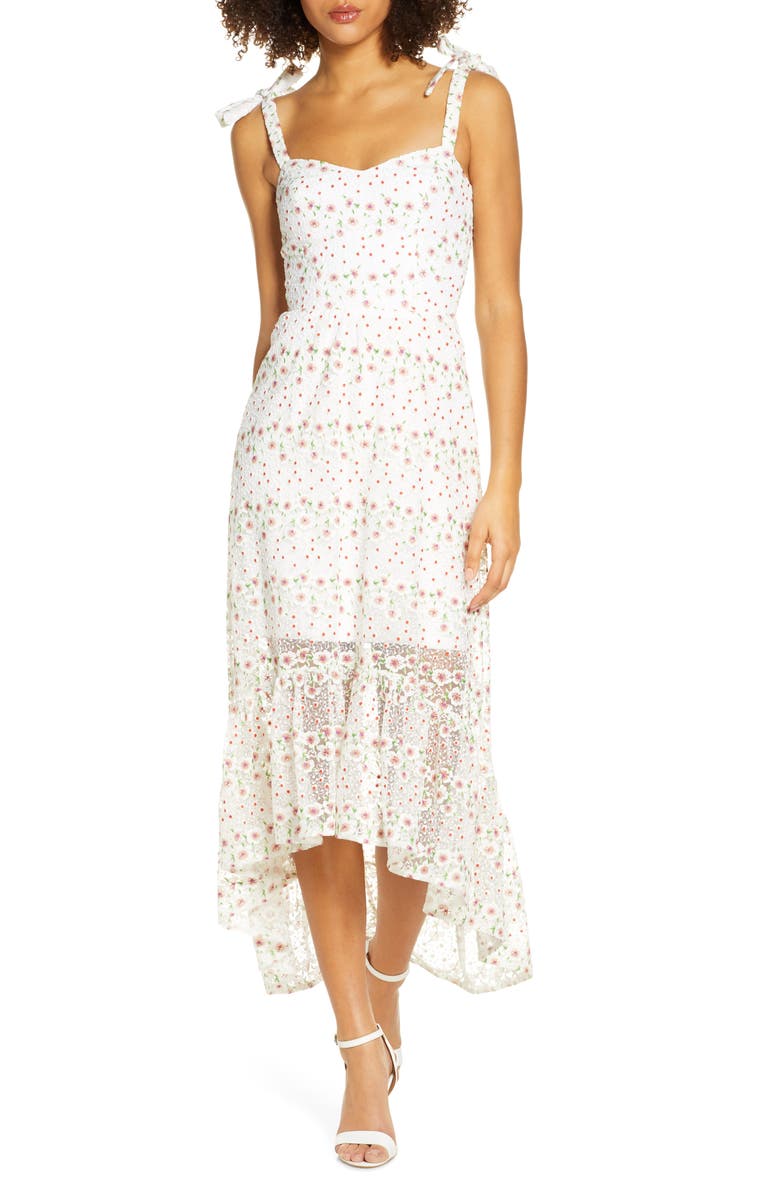 Dress the Population Wren Tie Shoulder High/Low Cocktail Dress, Alternate, color, 