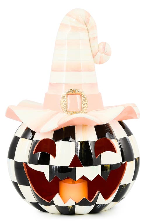 Mackenzie-childs Mackenzie Childs Rosy Happy Jack Illuminated Pumpkin In Multi