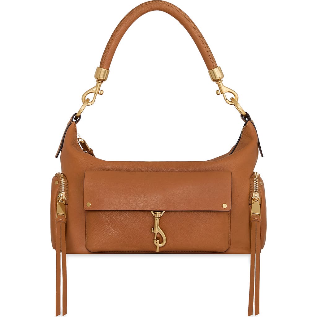 Rebecca Minkoff Mab Leather Shoulder Bag In Brown