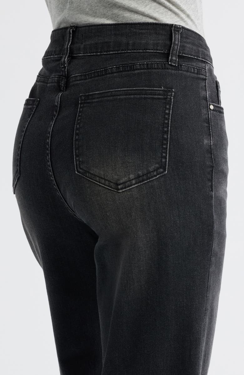 APNY Crop Raw Hem Wide Leg Jeans, Alternate, color, Black