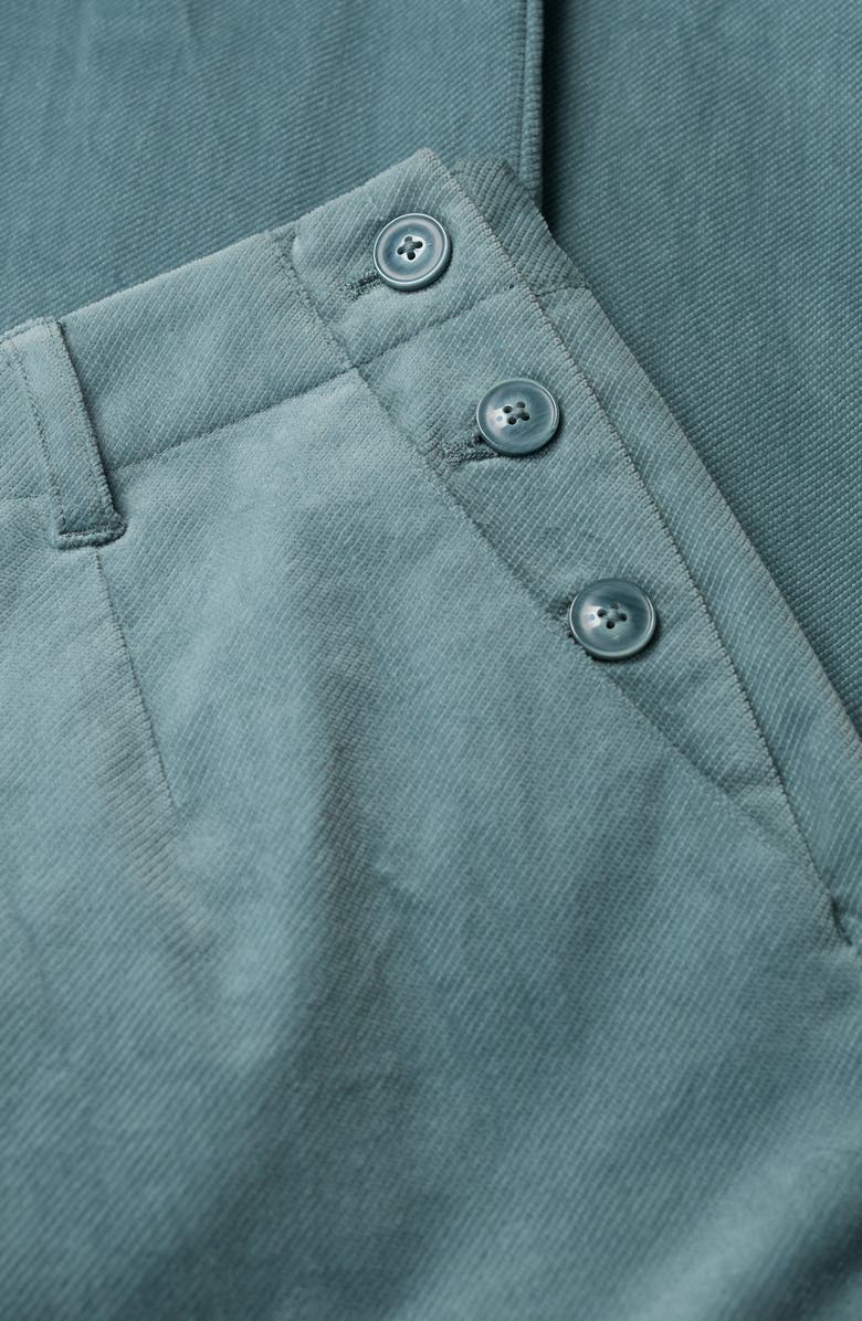 Seasalt Cornwall Crackington Sailor Button Ankle Pull-On Pants, Alternate, color, Lichen