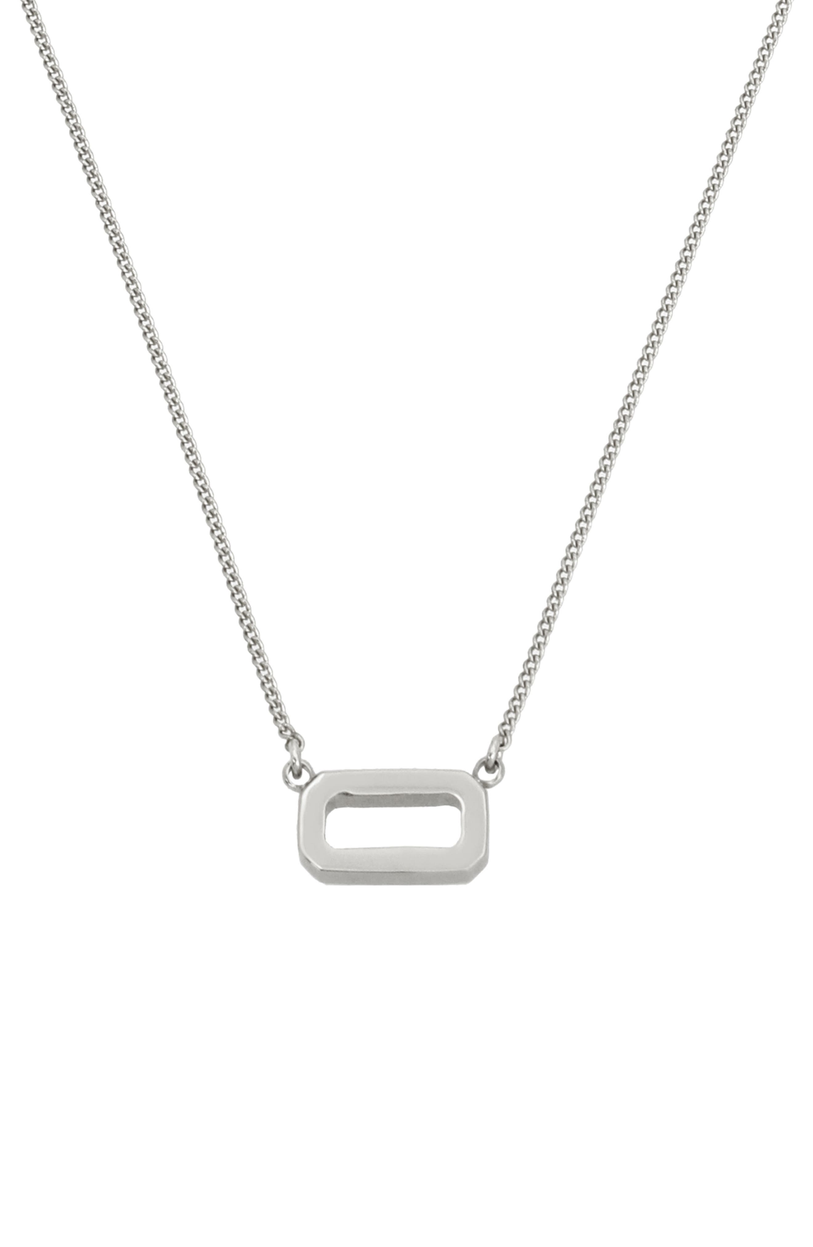AllSaints Hexagon Pendant Necklace