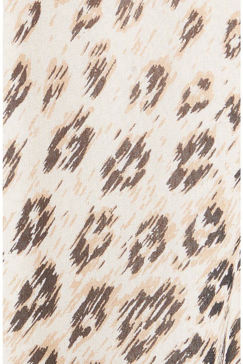Corie Leopard Print Sleeveless Silk Top, Alternate, color, CAPPUCCINO