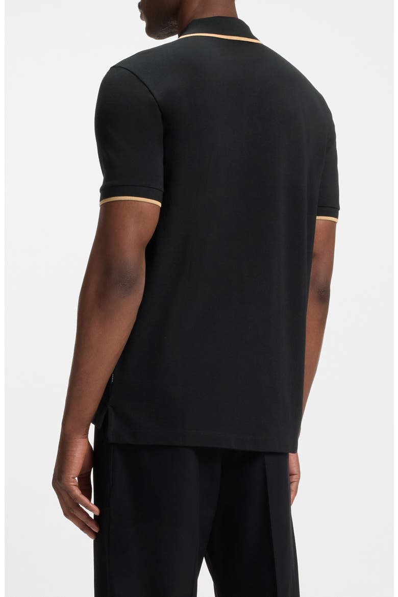 Parlay Tipped Cotton Polo, Alternate, color, BLACK