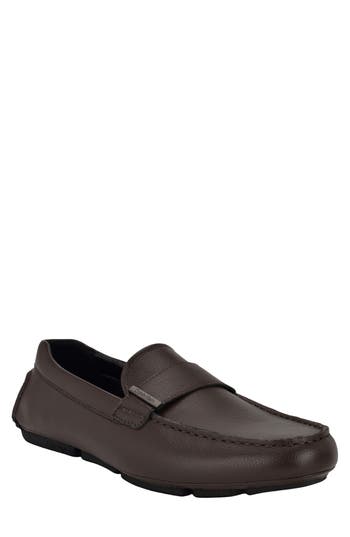 Calvin Klein Men's Men's Slip-on Loafers In Dark Brown