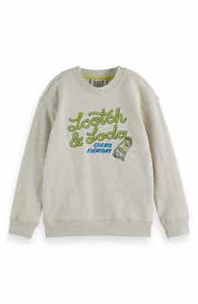 Scotch & Soda Kids' Art Organic Cotton Graphic Sweatshirt