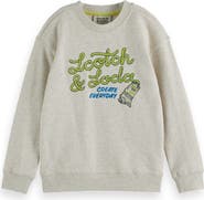 Scotch & Soda Kids' Art Organic Cotton Graphic Sweatshirt
