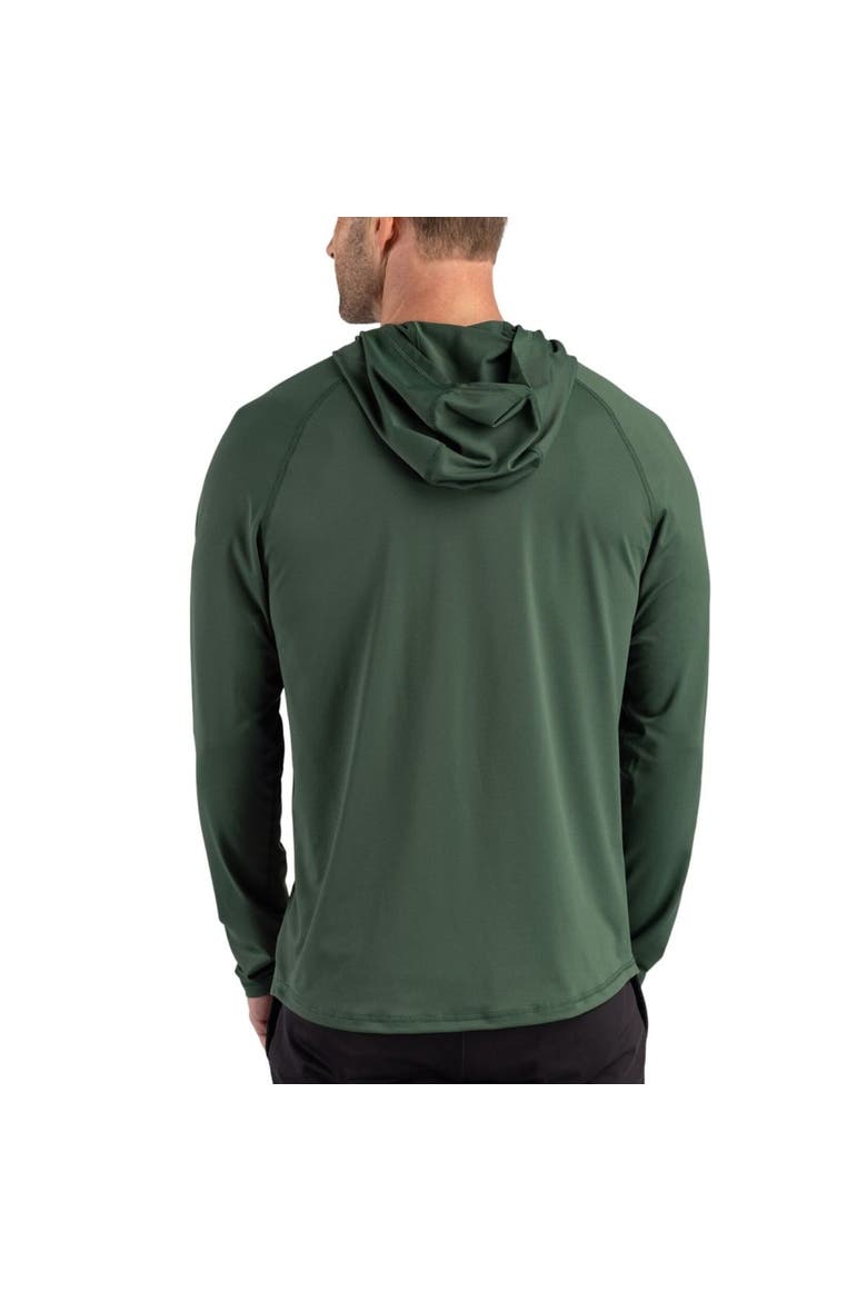Men's Cutter & Buck Green Miami Hurricanes Prospect Recycled Featherlight Stretch Hoodie, Alternate, color, Green