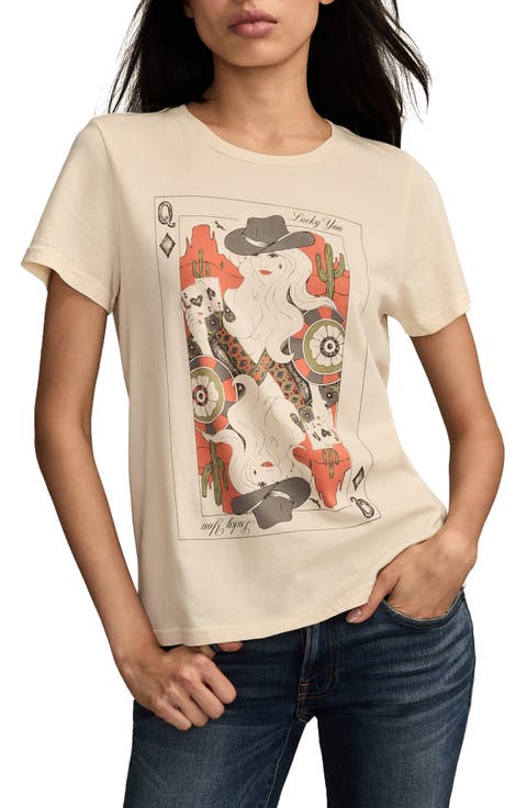 Cowgirl Card Cotton Graphic T-Shirt