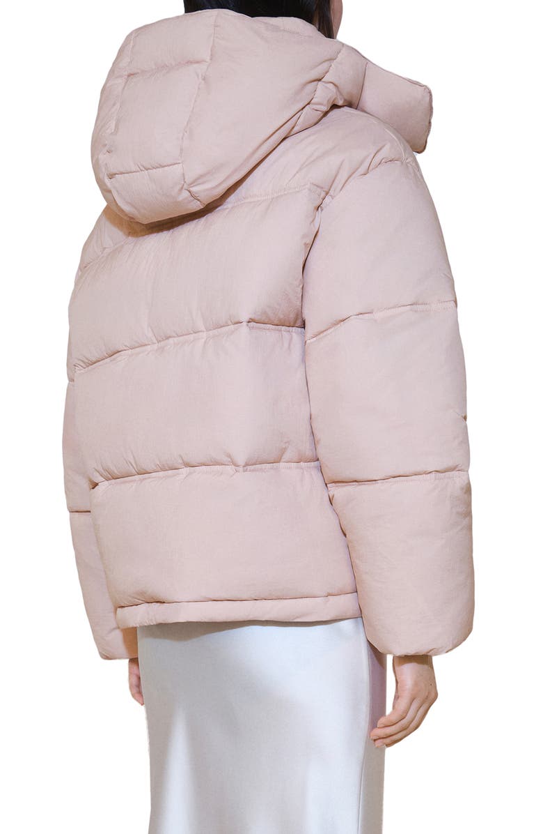 MANGO Water Repellent Hooded Quilted Coat, Alternate, color,