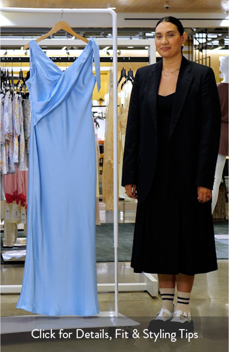 Tie Detail Satin Gown, sales video thumbnail