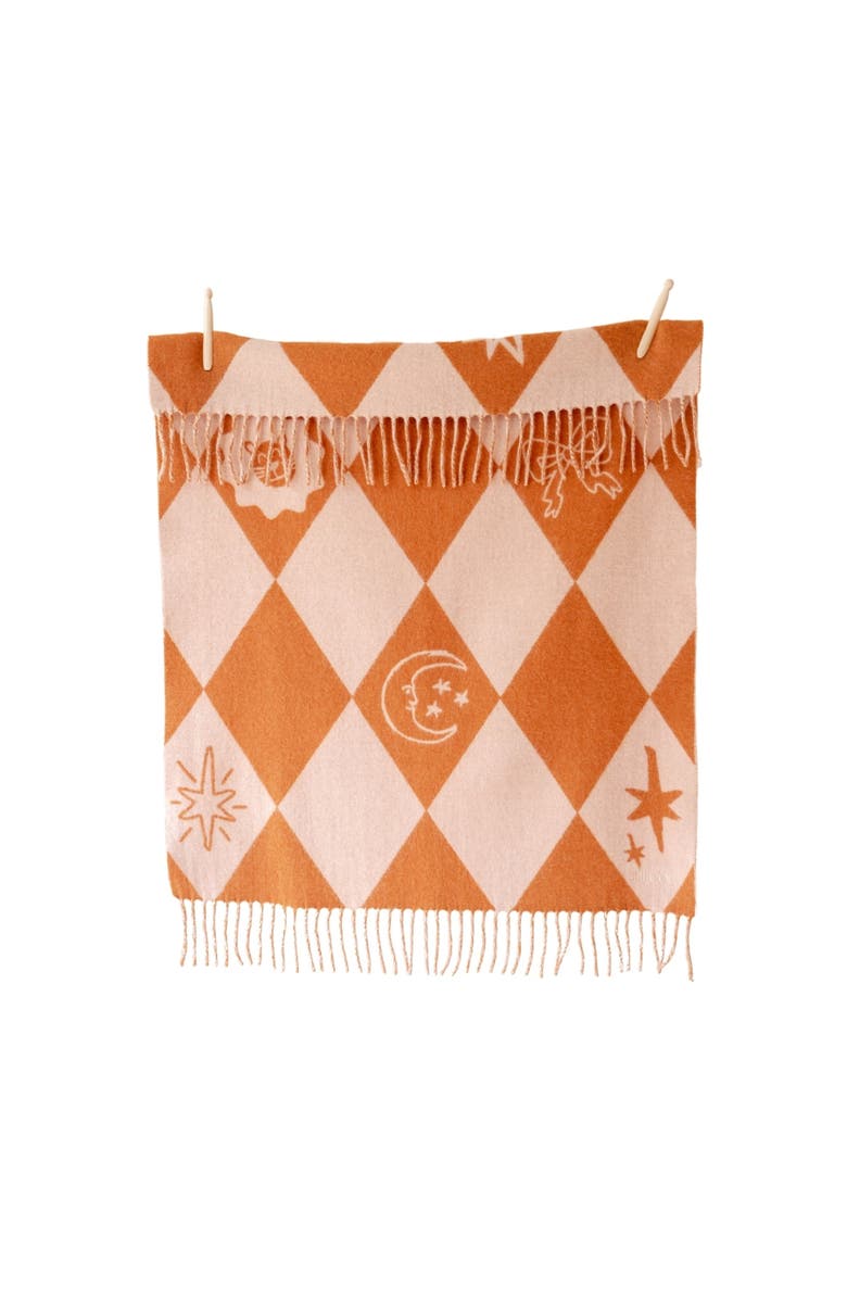 TBCo Lambswool Jacquard Baby Blanket, Main, color, Harlequin Jacquard