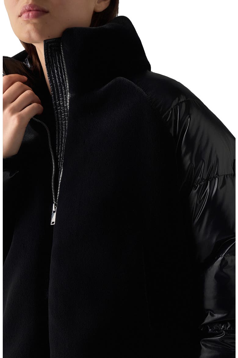 Misti Peak Faux Fur Trim Puffer Jacket, Alternate, color, BLACK-BLACK
