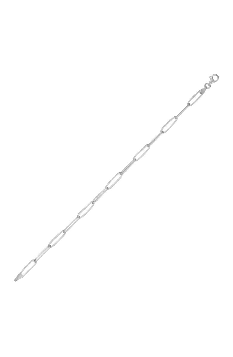 Spero London Sterling Silver Rectangular Large Chain Bracelet, Main, color, Silver