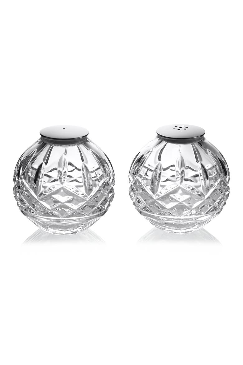 Lismore Sphere Crystal Salt & Pepper Shakers, Main, color, NO COLOR