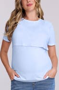 MOTHERHOOD MATERNITY Crewneck Short Sleeve Nursing Tee
