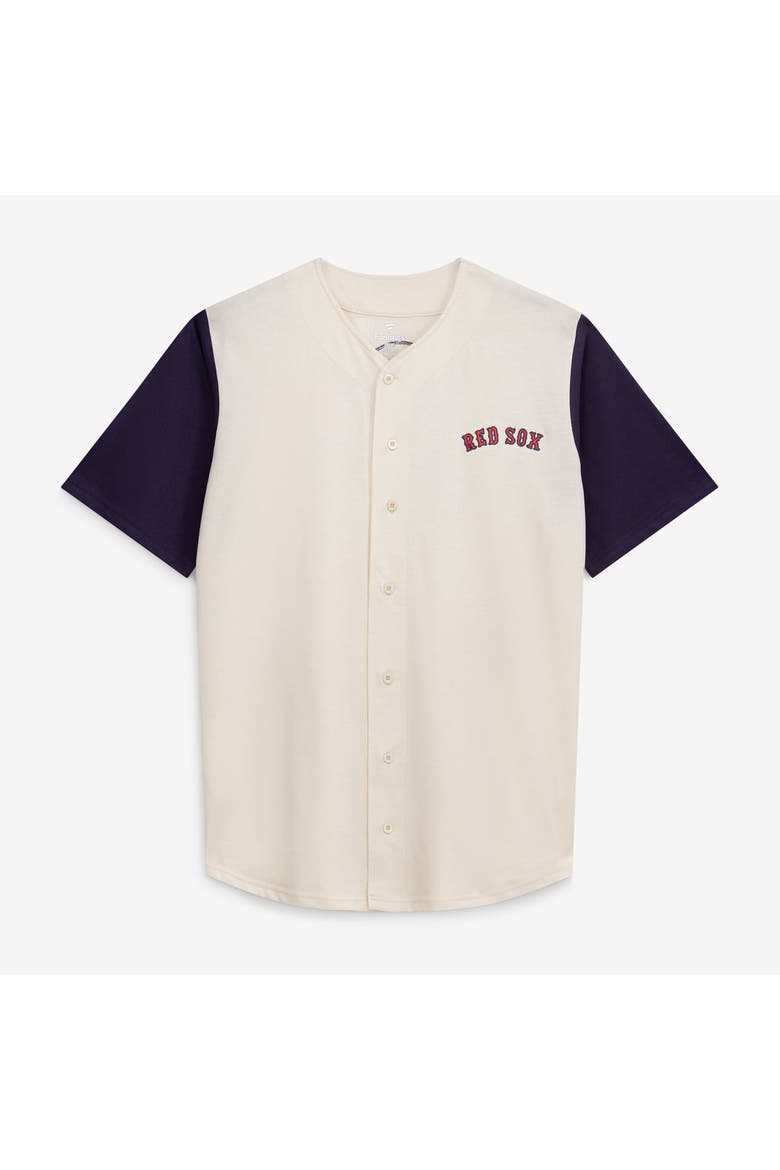 Men's Profile  Cream Boston Red Sox Big & Tall Full-Button Jersey, Alternate, color, Cream