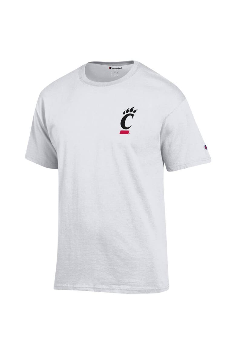 Men's Champion White Cincinnati Bearcats Stack 2-Hit T-Shirt, Alternate, color, White