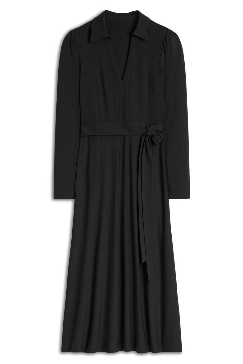 Imogen Long Sleeve Jersey Dress, Main, color, BLACK