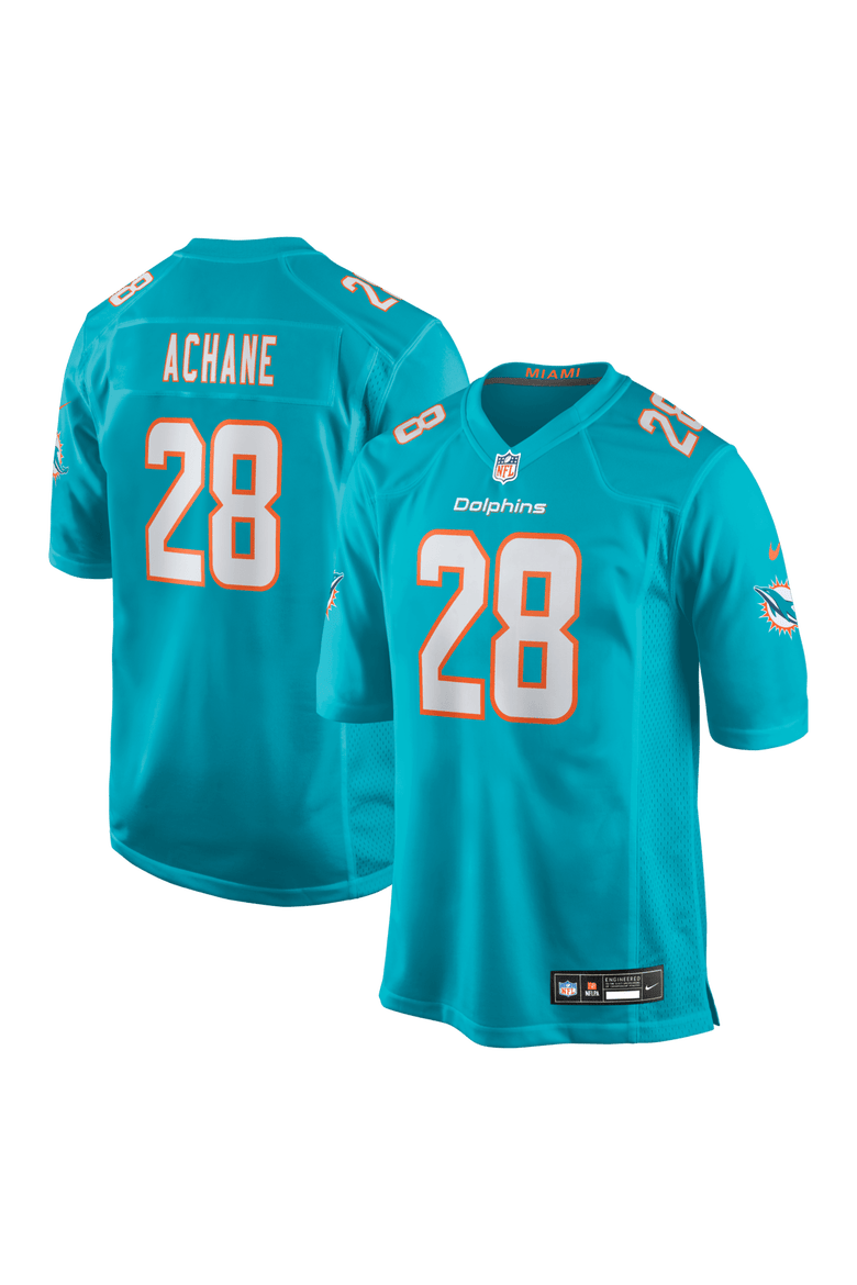 Men's Nike Devon Achane Aqua Miami Dolphins Player Game Jersey, Alternate, color, Aqua