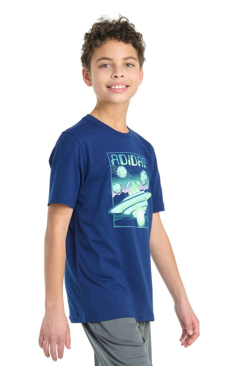 adidas Kids' Out of This World Graphic T-Shirt, Alternate, color, Dark Blue