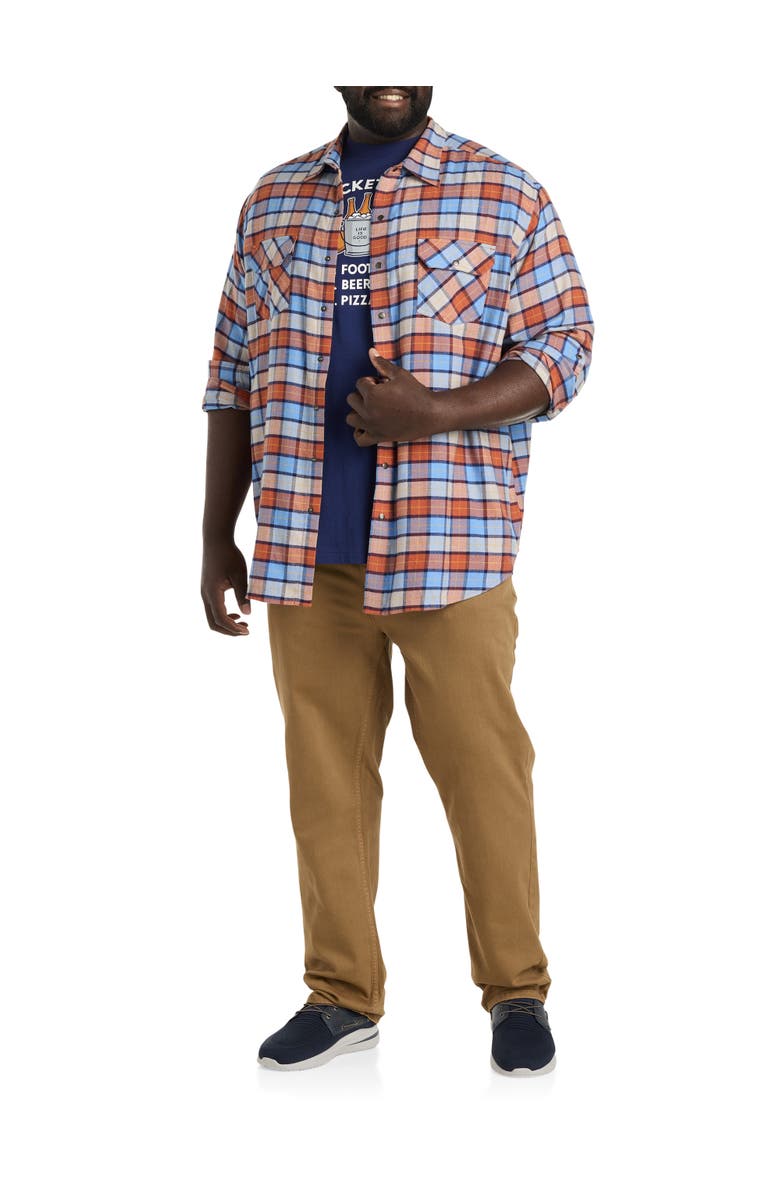 Harbor Bay by DXL Big & Tall Medium Plaid Flannel Sport Shirt, Alternate, color, 