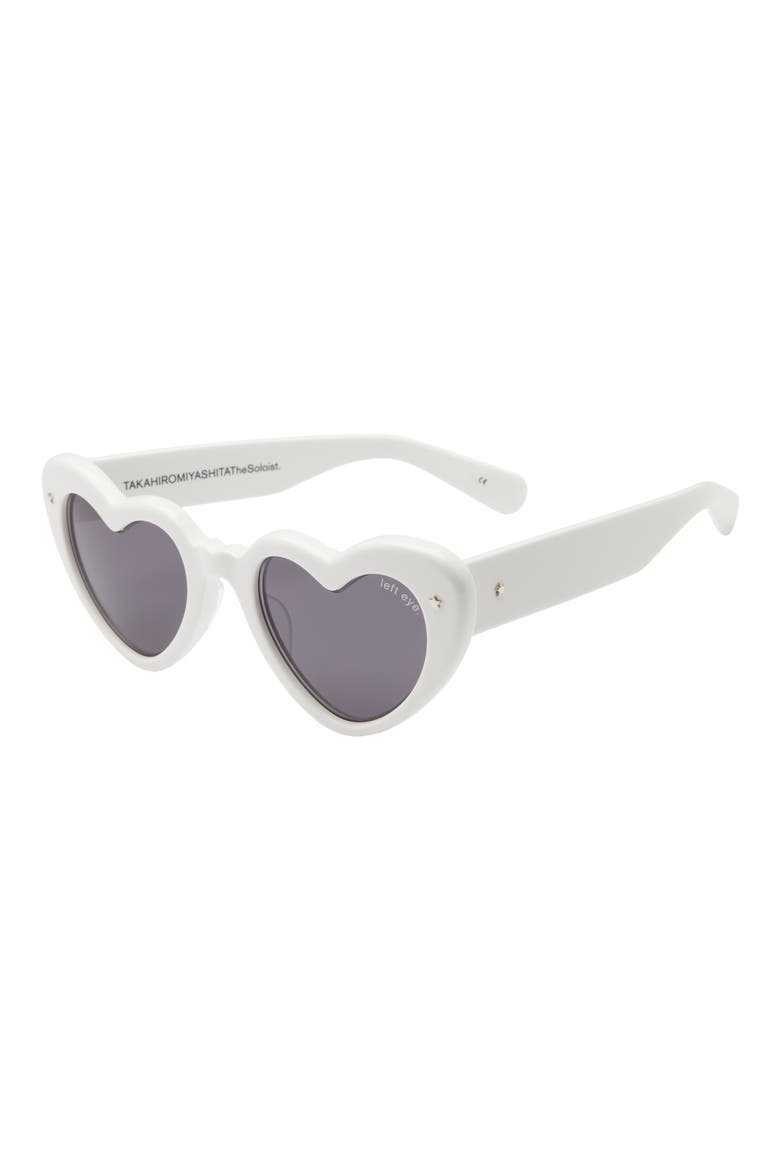Lolita Heart Shape Sunglasses, Alternate, color, WHITE
