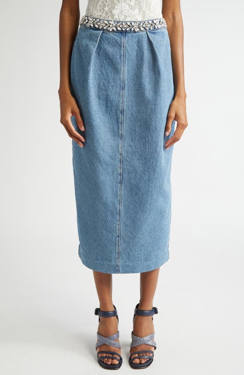 Midi jean skirt nordstrom hotsell