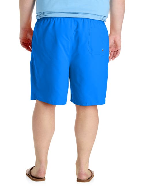Harbor Bay By Dxl Big & Tall Solid Swim Trunks In Olympian Blue
