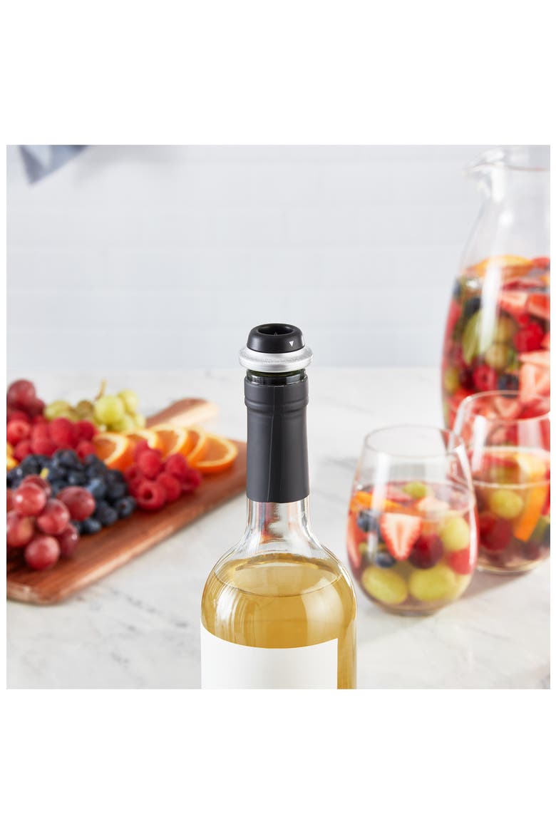 Serve & Preserve Electric Wine Set, Alternate, color, BLACK
