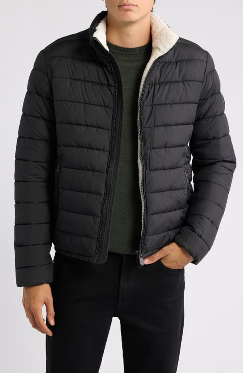 Conan Faux Shearling Lined Water Repellent Puffer Jacket