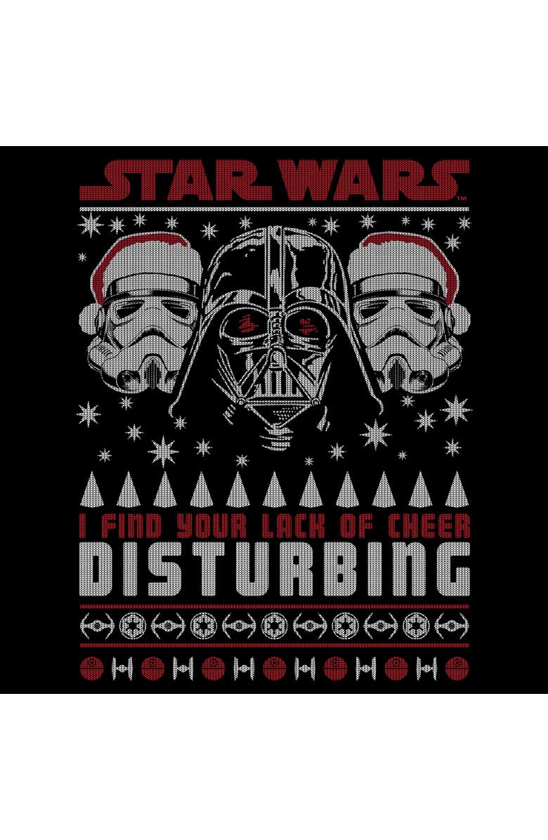 Star Wars Men
s Star Wars Ugly Christmas Lack Of Cheer Disturbing  Sweatshirt, Alternate, color, Black
