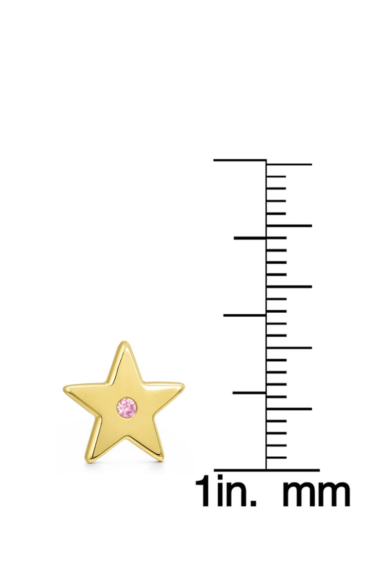 Kids' Star Cubic Zirconia Stud Earrings, Alternate, color, GOLD