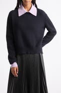 PLAN C Crewneck Wool and Camel Hair Sweater