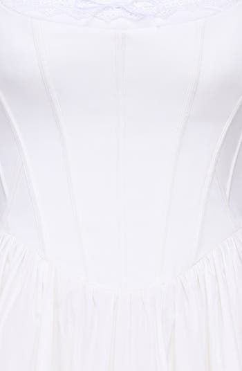 Amara Corset Stretch Cotton Cocktail Midi Dress