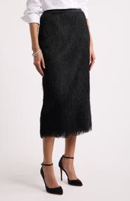 Nordstrom Fringe Column Midi Skirt