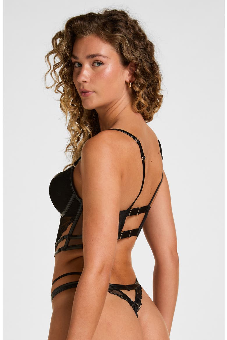 Ilenia High Leg String Thong, Alternate, color, CAVIAR