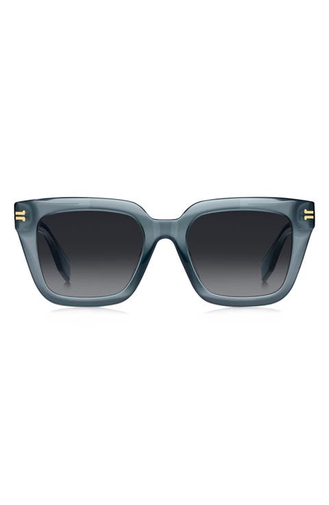 52mm Gradient Square Sunglasses
