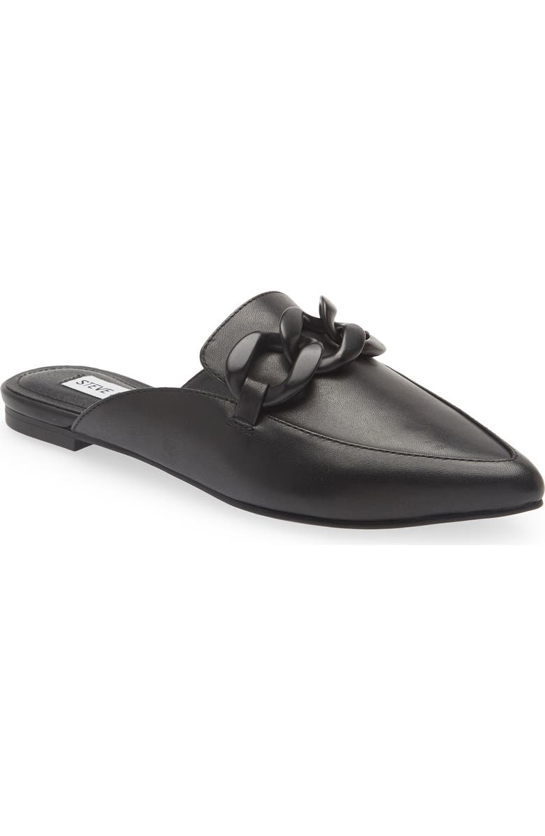 Steve Madden Fleur Pointed Toe Mule, Main, color, Black Leather