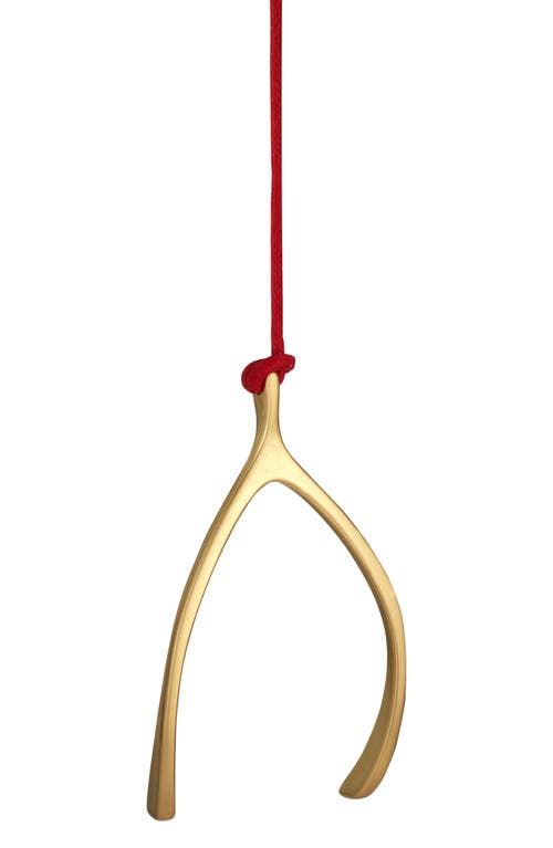 Waterford Christmas Wishbone Ornament in Gold 