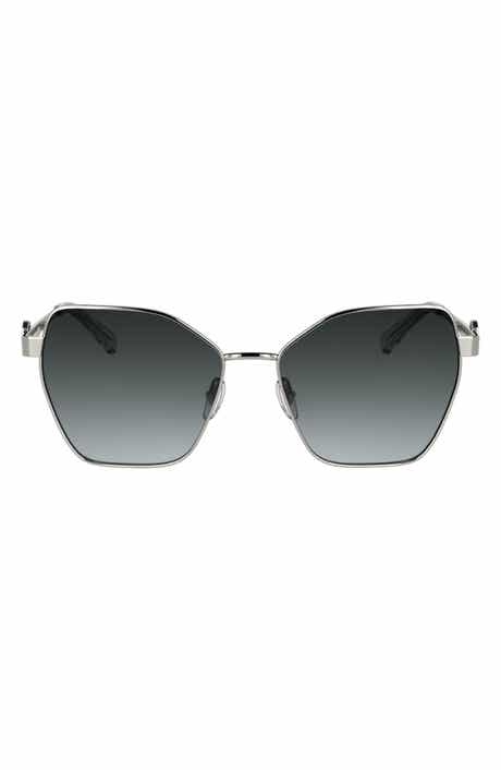 Longchamp 58mm Gradient Square Sunglasses