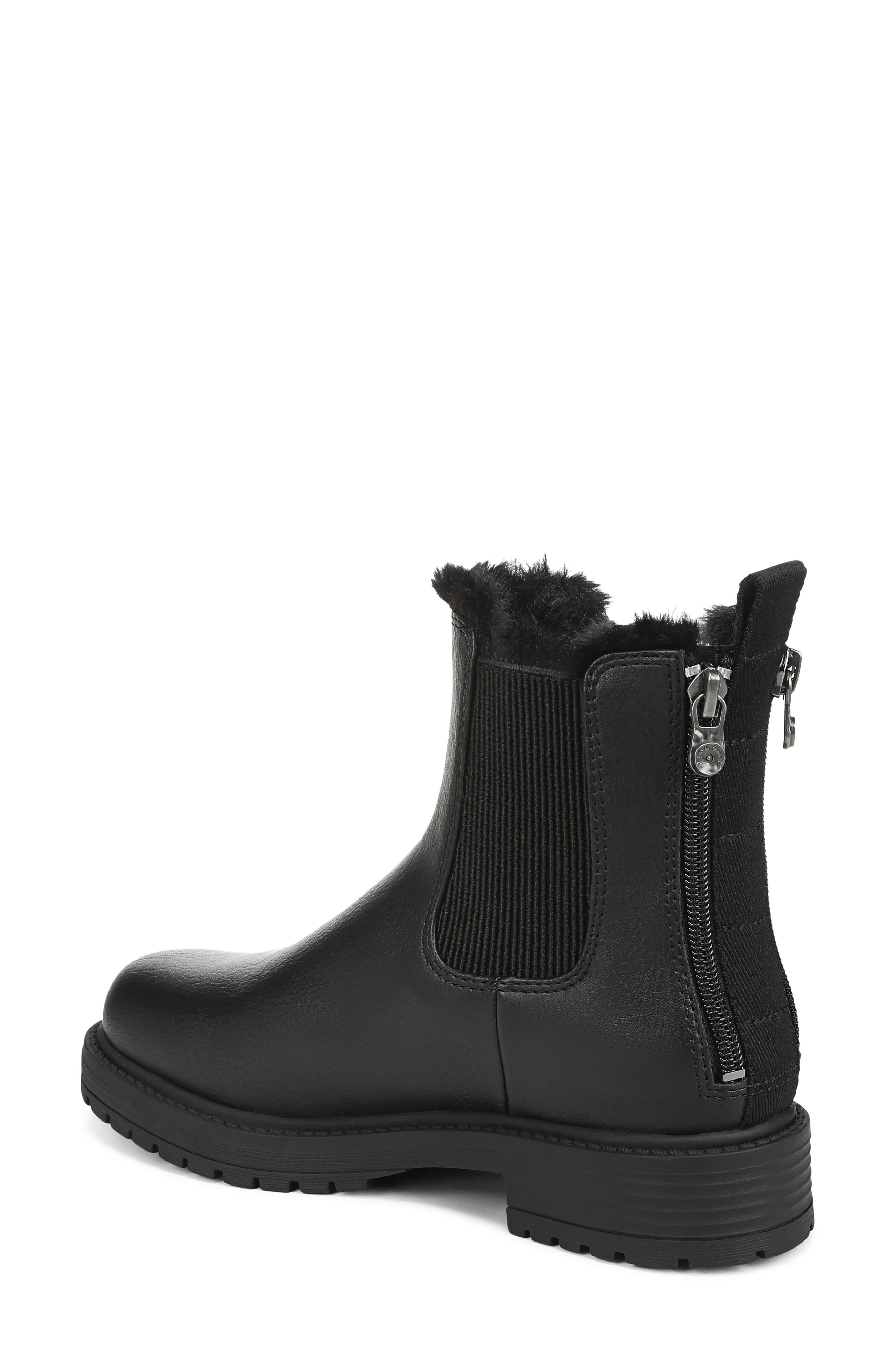 Amora Cozy Faux Leather Chelsea Boot, Alternate, color, BLACK FAUX LEATHER