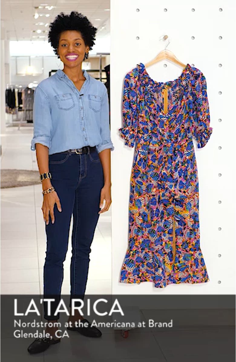 Olivia Silk Midi Dress, sales video thumbnail