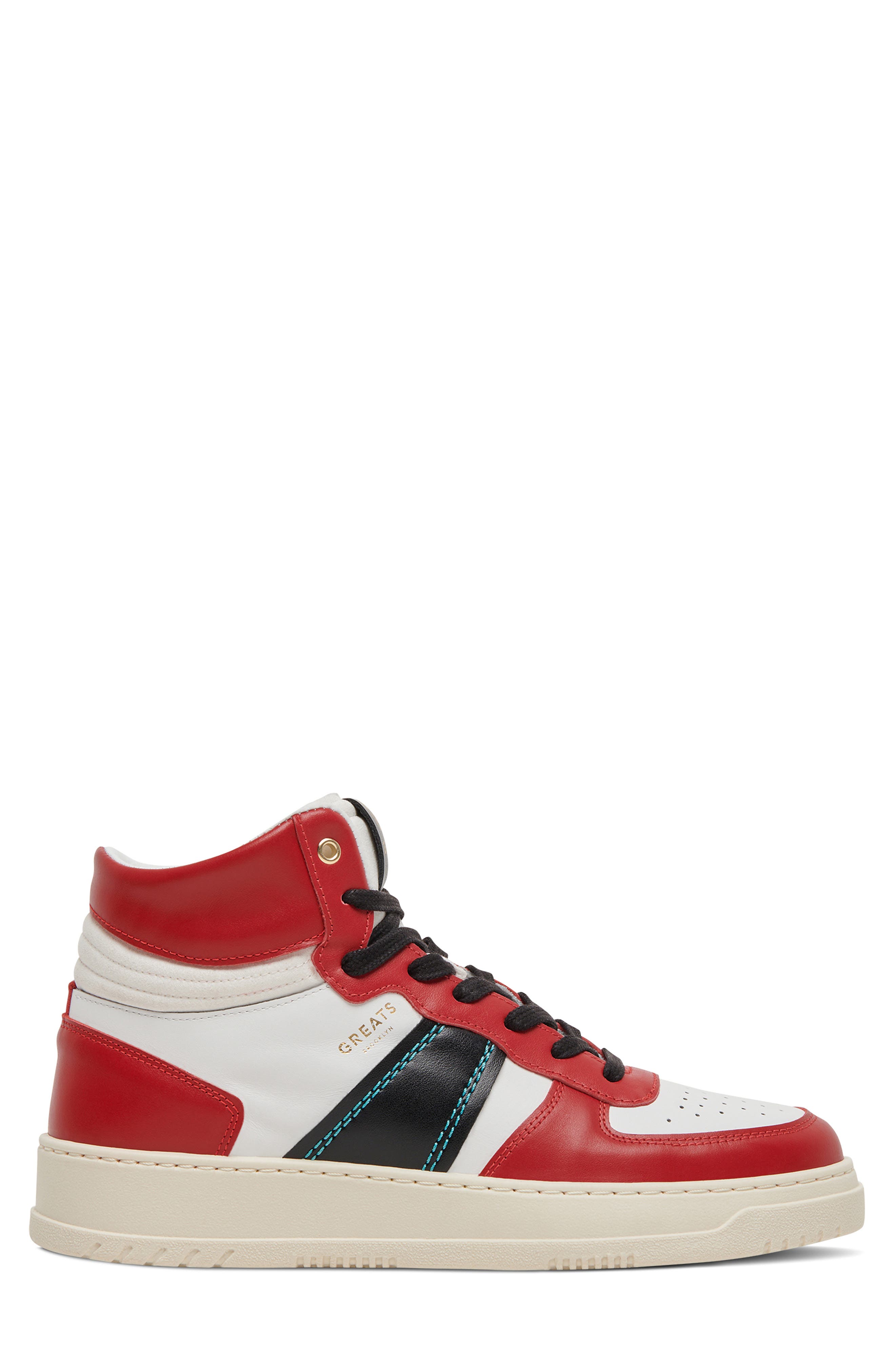 GREATS St. James High Top Sneaker, Alternate, color, Retro Red Black