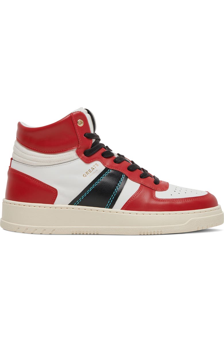 GREATS St. James High Top Sneaker, Alternate, color, Retro Red Black